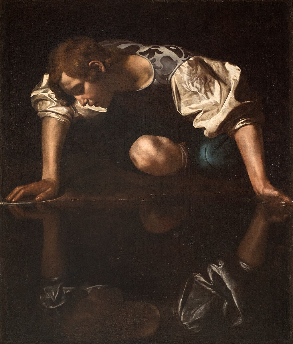 1024px-Caravaggio_-_Narciso_(1597-1599)
