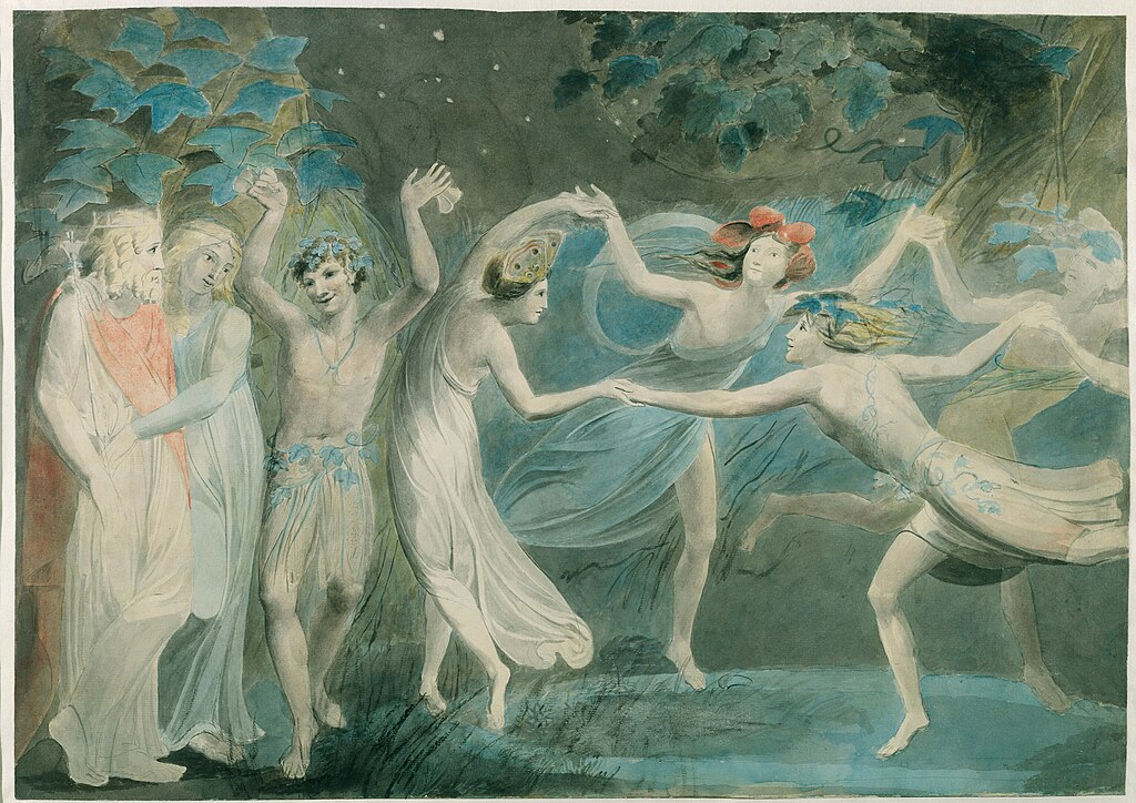 1024px-Oberon,_Titania_and_Puck_with_Fairies_Dancing._William_Blake._c.1786