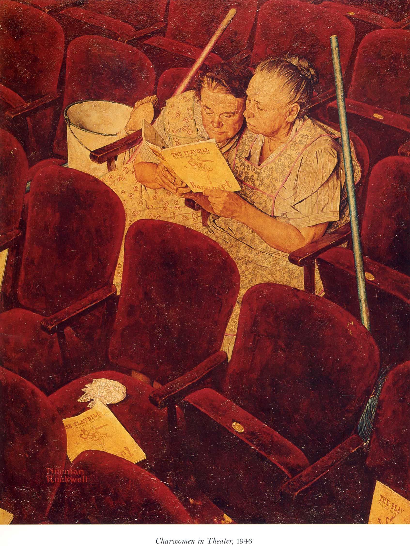 charwomen-in-theater-norman-rockwell-1946